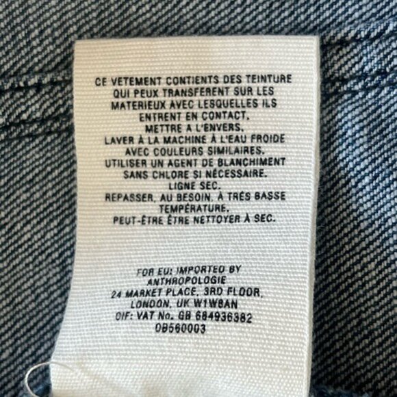 Maeve Denim Corset Top With Bow Detail Adjustable Straps Scoop Neck Womens US 12 - Picture 5 of 9